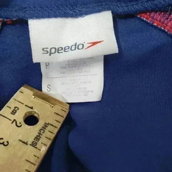 Speedo Red Blue Full Zip Jacket Sz Sm - Picture 6 of 8